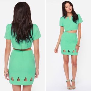 Mint two piece dress - XS